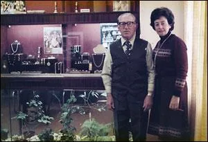 Milton's parents in their Johannesburg jewelry store