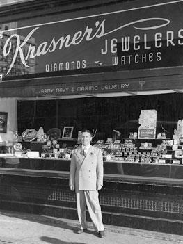 Original Krasner's Jewelers storefront 1943