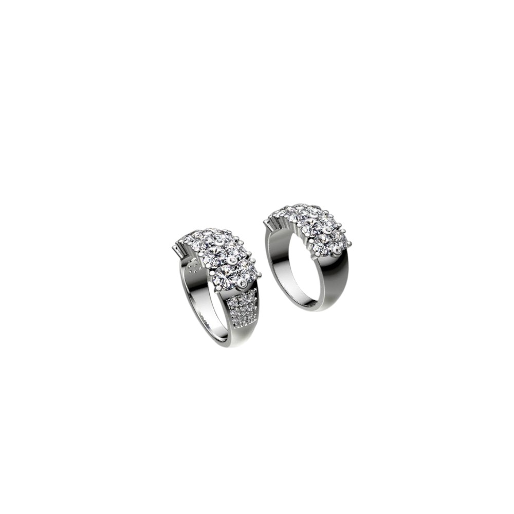 Diamond Cluster Band Set