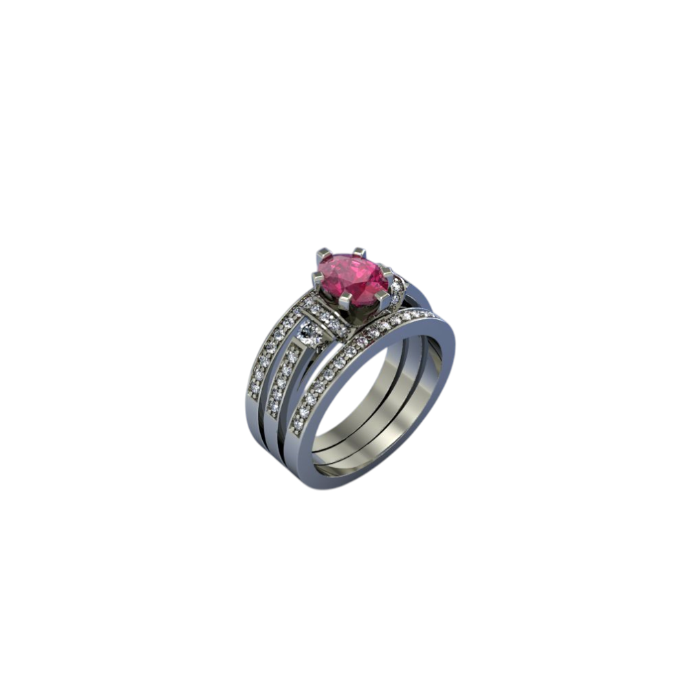 Ruby Triple Split-Shank