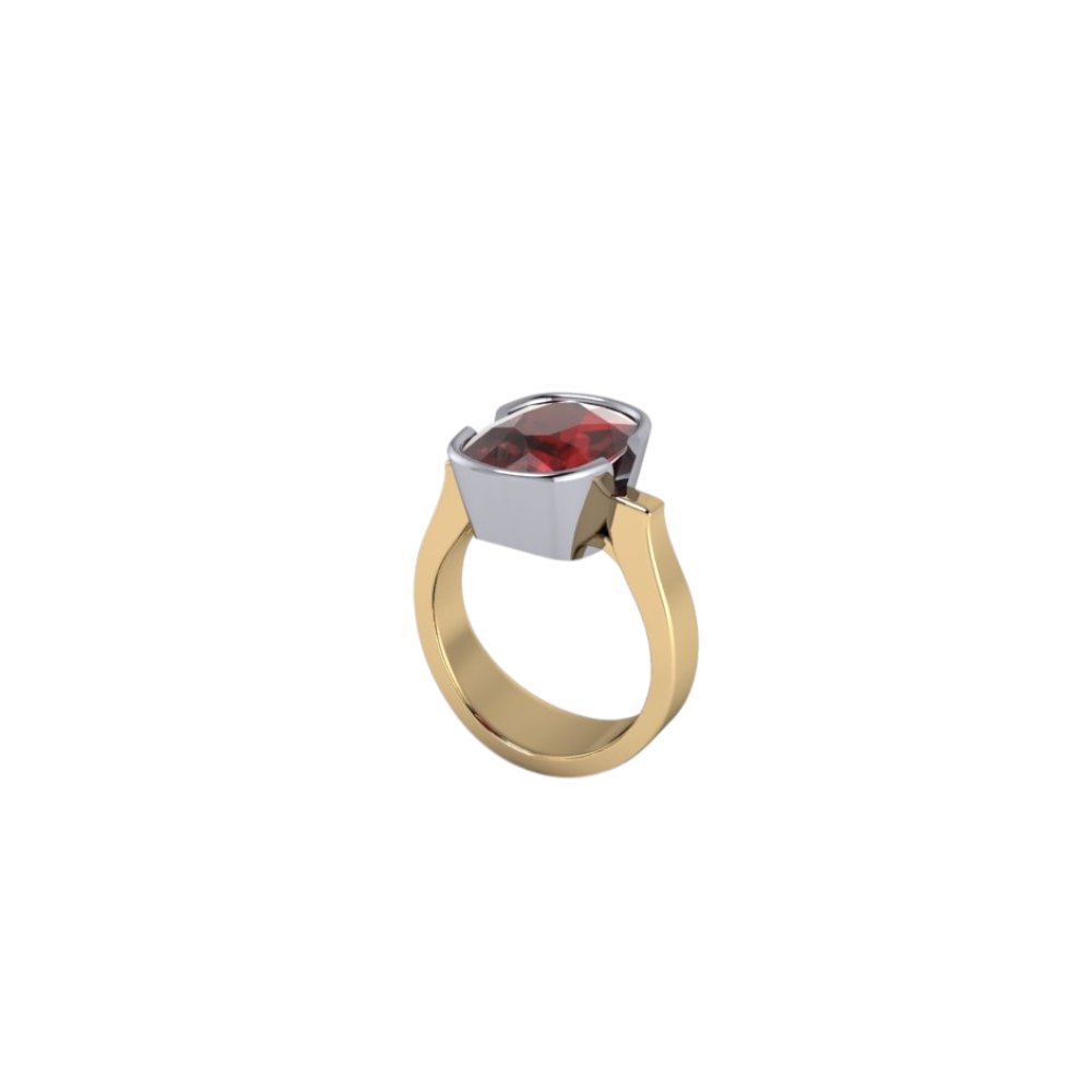 Ruby Two-Tone Ring